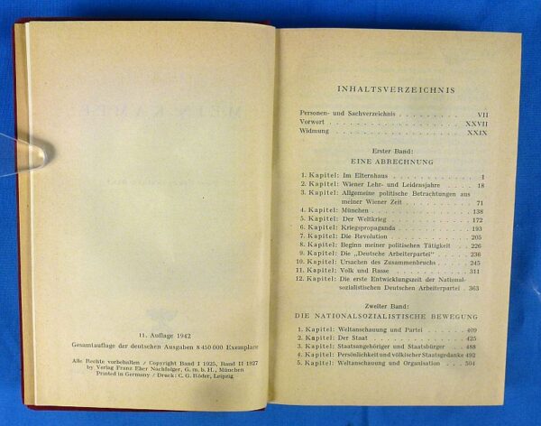 1942 Edition of Mein Kampf with G.I. Capture Annotation - Image 3