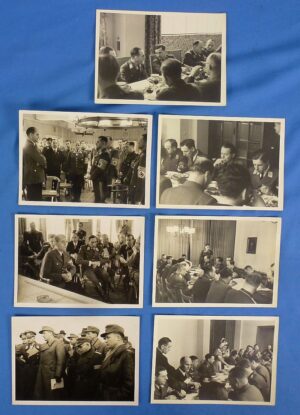 Seven Large Organization Todt Photographs Including Albert Speer and Knight's Cross of the War Merit Cross Award Ceremony