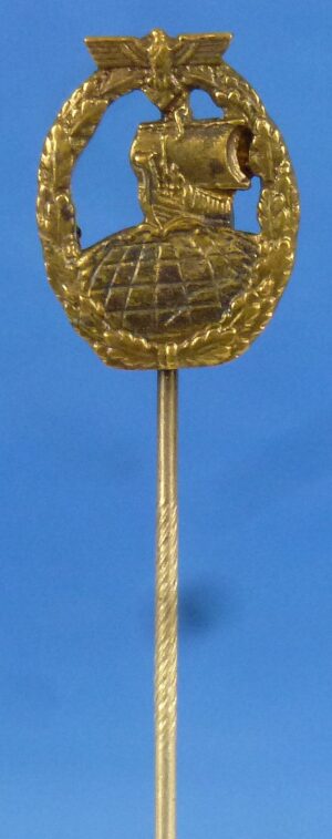 Kriegsmarine Auxiliary Cruiser War Badge Stickpin