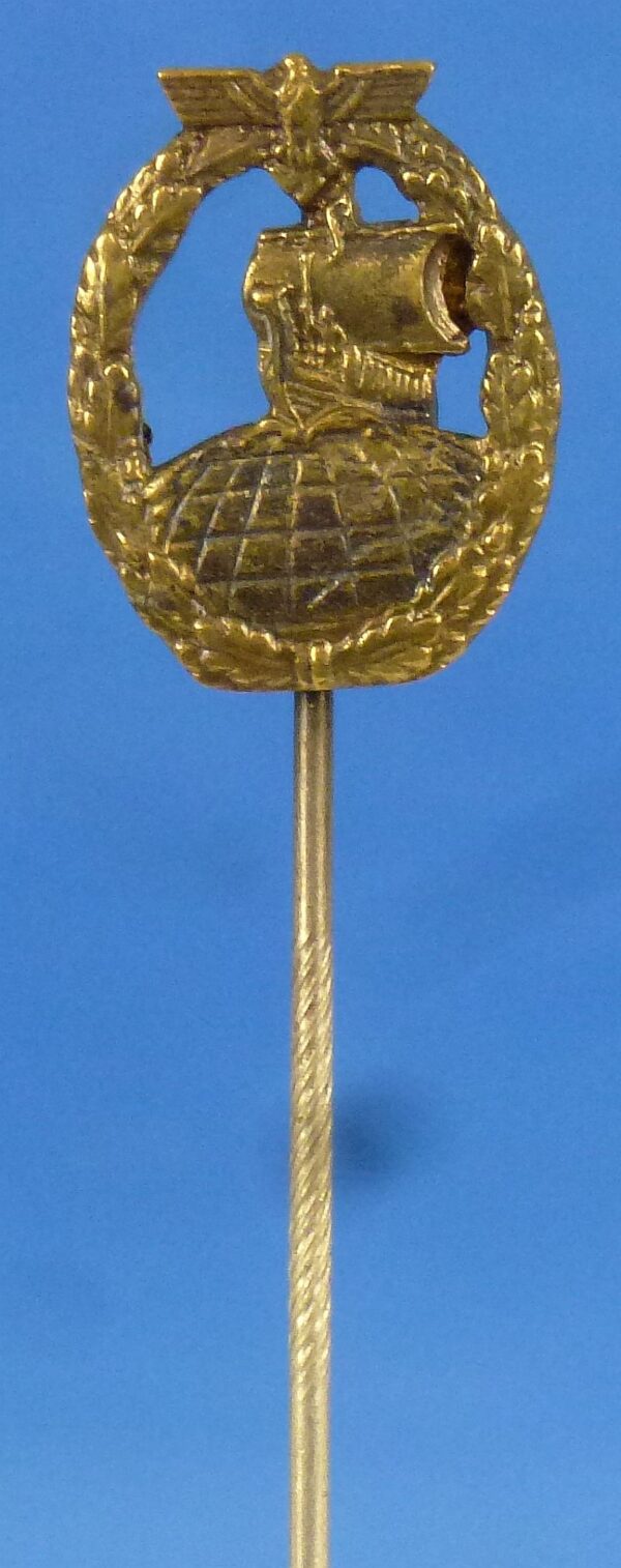 Kriegsmarine Auxiliary Cruiser War Badge Stickpin