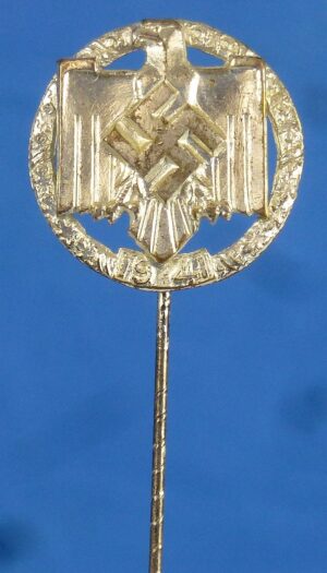 Silver 1941 DRL Performance Badge Stickpin Marked "L/58" (Glaser & Sohn)