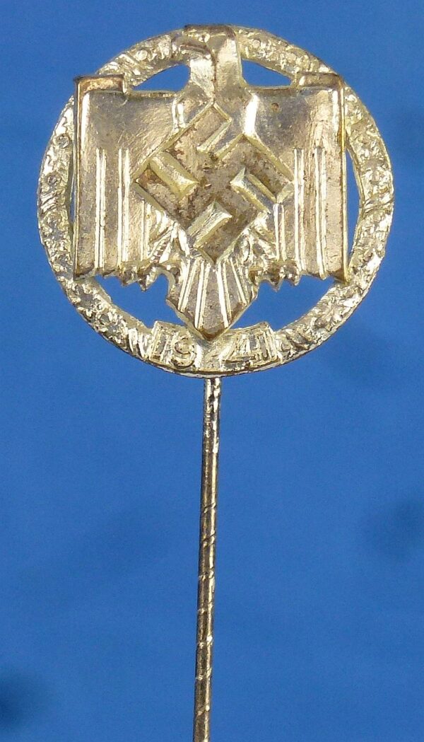 Silver 1941 DRL Performance Badge Stickpin Marked "L/58" (Glaser & Sohn)