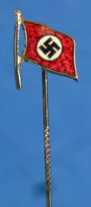 Early NSDAP Supporter Swastika Flag Stickpin