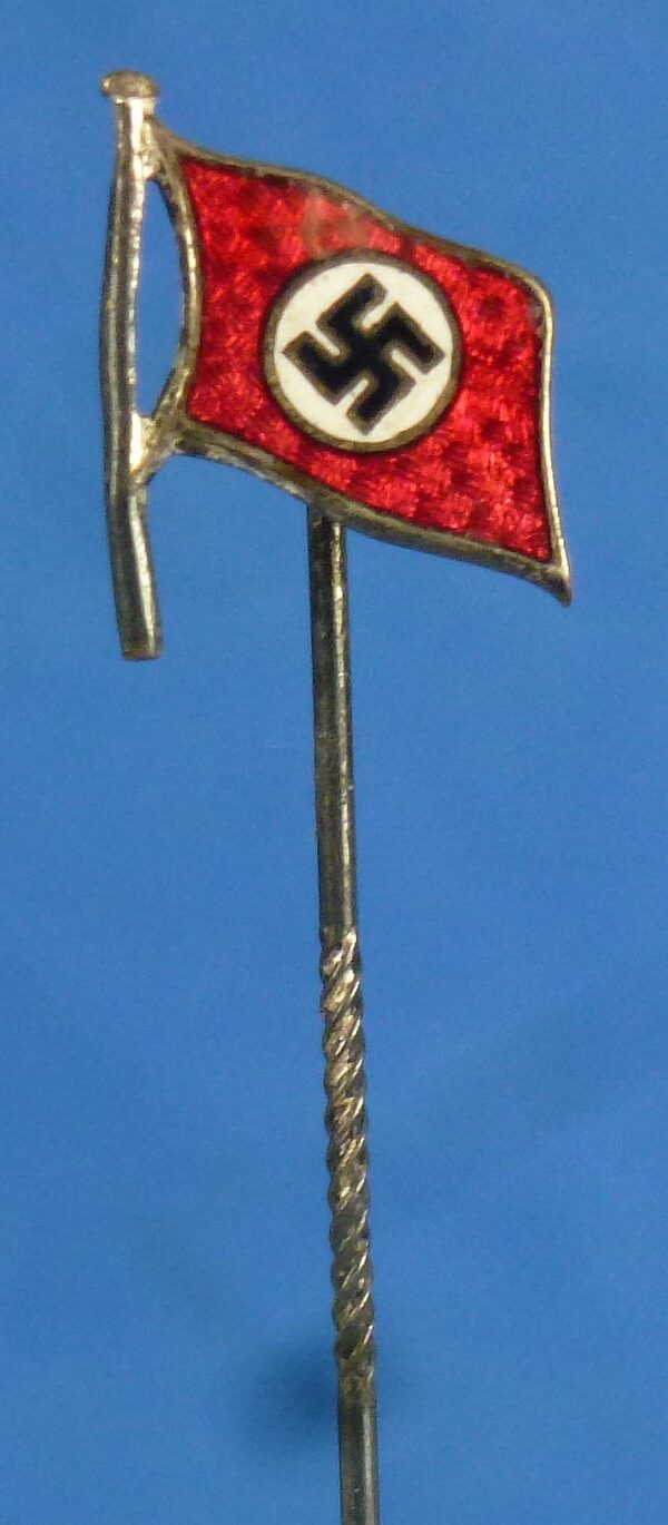 Early NSDAP Supporter Swastika Flag Stickpin