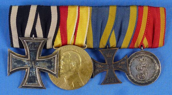 WWI Imperial German Four Place Medal Bar