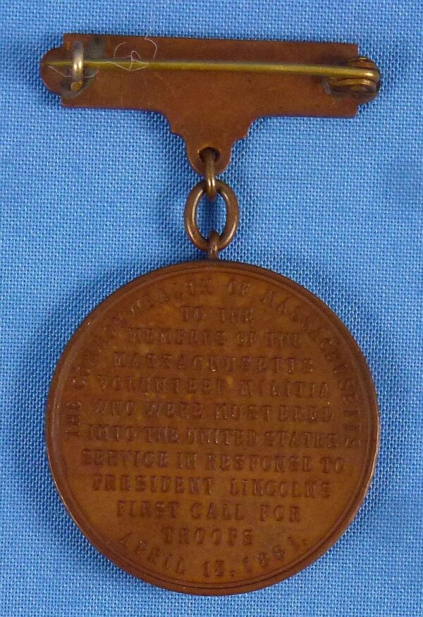 Named "Massachusetts Minute Men 1861" Medal - Image 2