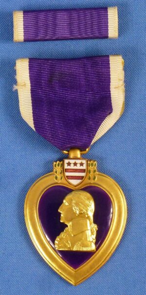 Korean War Posthumous Purple Heart of a Black Combat Soldier of the 2nd Infantry Division