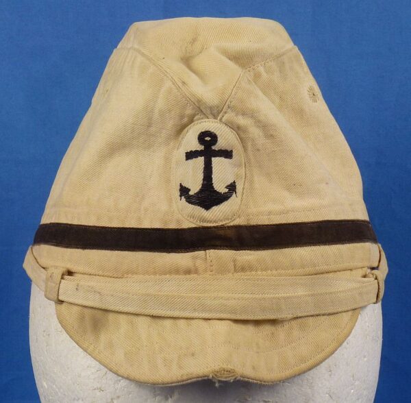 WWII Japanese Navy Petty Officer White Field Cap - Image 2