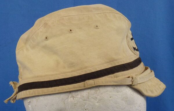WWII Japanese Navy Petty Officer White Field Cap - Image 3