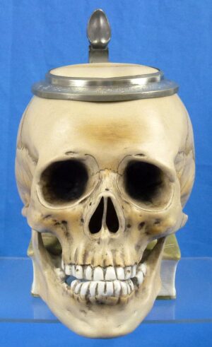 Imperial German Totenkopf Skull Character Stein