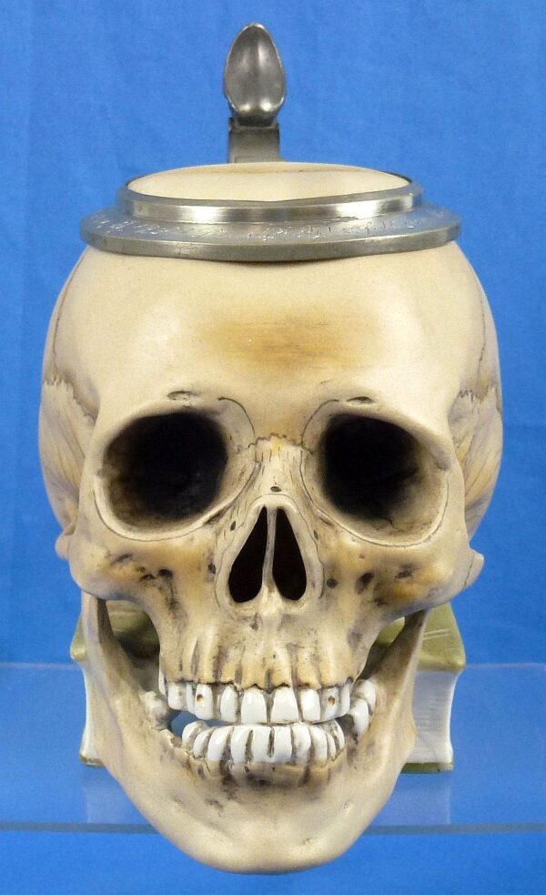 Imperial German Totenkopf Skull Character Stein