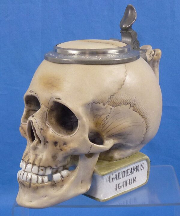 Imperial German Totenkopf Skull Character Stein - Image 2