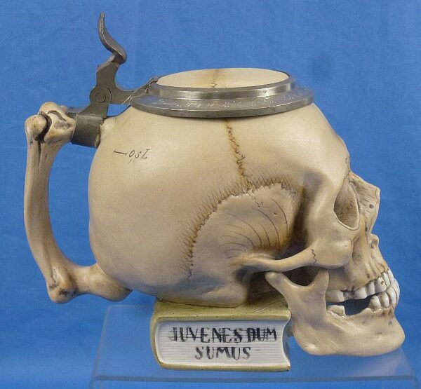 Imperial German Totenkopf Skull Character Stein - Image 3