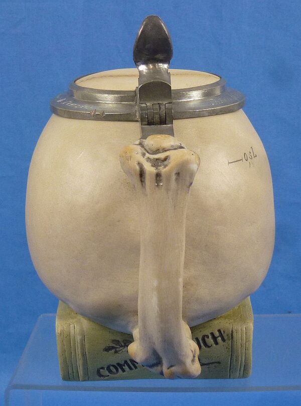 Imperial German Totenkopf Skull Character Stein - Image 4