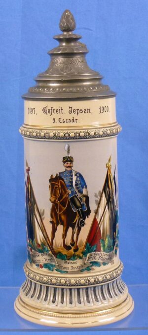 Named Imperial German 16th (Schleswig-Holstein) Hussar Regiment "Kaiser Franz Joseph of Austria, King of Hungary" Reservist Stein