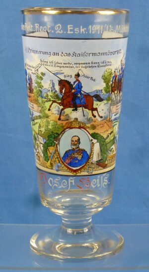 Named Royal Bavarian 1st Heavy Cavalry Regiment "Prinz Karl von Bayern" Beer Glass