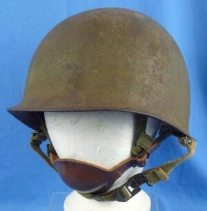 WWII Rear Seam Swivel Bale M1C Paratrooper Helmet
