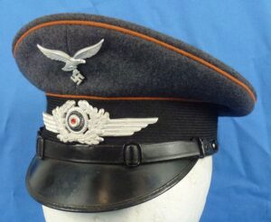 1938 Dated Named Luftwaffe Signals Unit EM/NCO Visor Cap