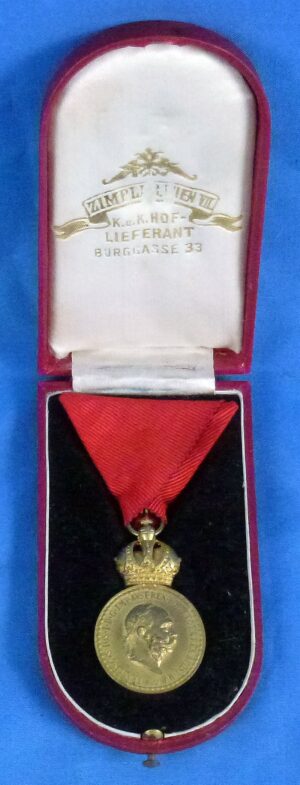 Cased Imperial Austrian "Signum Laudis" Military Merit Medal