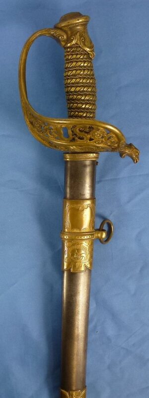 Civil War Model 1850 Army Staff and Field Officer Sword by Hortsmann with Etched Blade by Gebruder Weyersberg