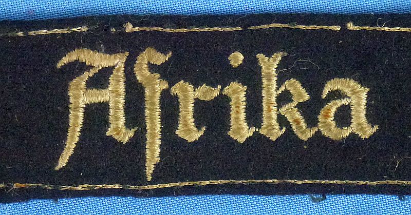 Scarce Black Luftwaffe "Afrika" Cuff Title - Image 2