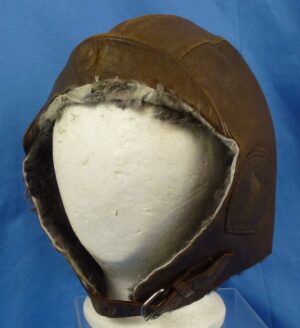 WWII Japanese Navy Pilot's Leather Flight Helmet