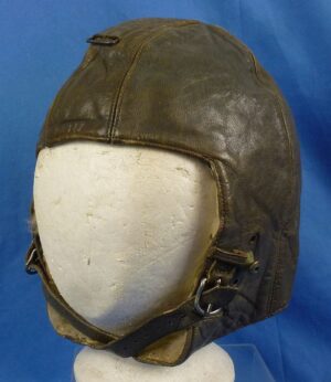 WWII Luftwaffe Leather Winter Flight Helmet