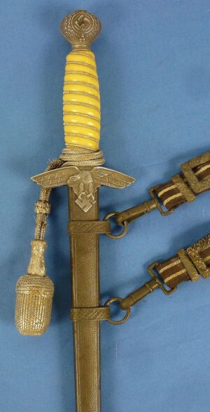 Luftwaffe Officer Dagger by W.K.C. with Portepee and Hangers