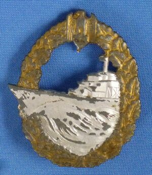 De-Nazified Kriegsmarine Destroyer War Badge by JFS