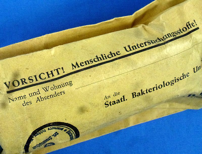 NS Frauenschaft Biological Investigation Sample Container, Form and Mailing Envelope - Image 2
