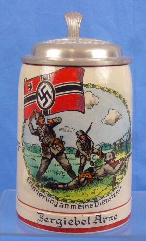 Named Third Reich Army Infantry Regiment 42 Commemorative Service Stein