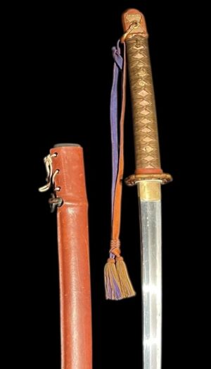 WWII Japanese Shin-Gunto Army Officer's Sword Signed Nishibe Munenaga