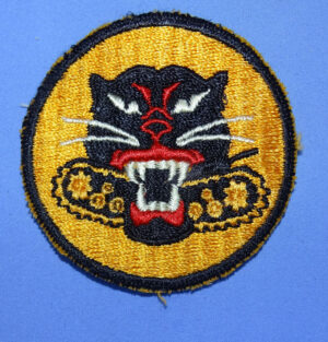 WWII 8 Wheel Tank Destroyer Pale Yellow Patch with Line Embroidery