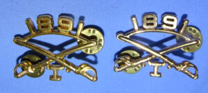 Pair Cavalry Troop I 1891 Officer's Collar Insignia