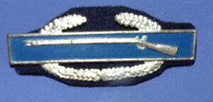 German Made Screw Back Combat Infantry Badge Black Wool Backed