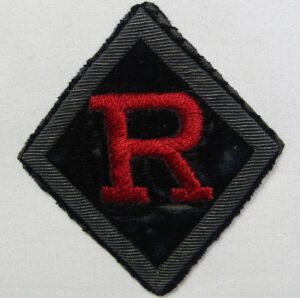 WWI French Made Railhead Patch With Bullion Border