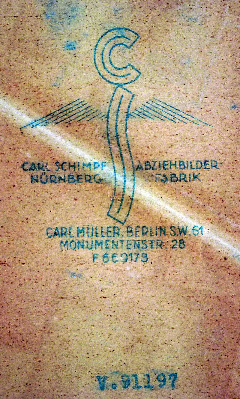 Two Large HJ Decals by Carl Schimpf of Nuremberg - Image 3