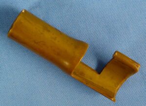 WWII Japanese Army Arisaka Rifle Muzzle Cover with Kanji Annotation