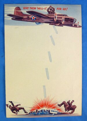 WWII Patriotic Home Front Stationary: "Give Them 'Hell-O' for Us!"