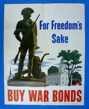 1943 Poster: "For Freedom's Sake - Buy War Bonds"