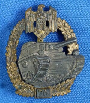 Army / Waffen SS Panzer Assault Badge Numbered "75" by JFS