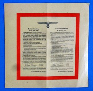 German Occupied Holland Security Leaflet