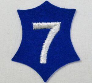 7th Corps Patch on Felt