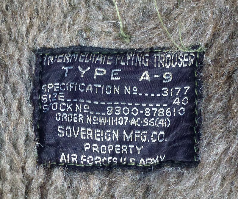WWII U.S. Army Air Force Type A-9 Flight Trousers - Image 3