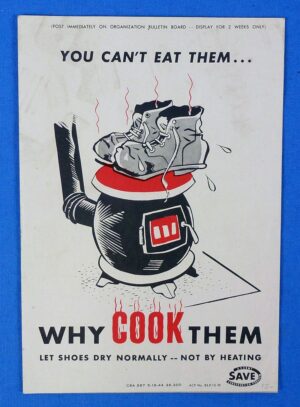 Small 1944 U.S. Army Combat Boots Preservation Poster