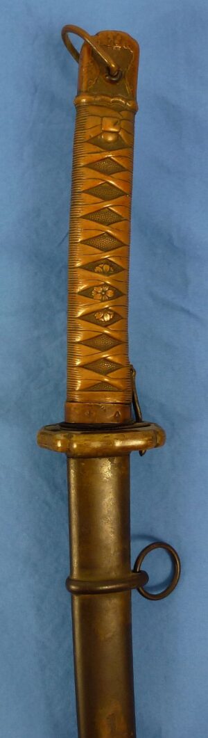 Early WWII Copper Handled Type 95 NCO Sword by Tokyo Arsenal with Matching Numbers