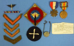 Named WWI U.S. Army Air Service 36th Aero Squadron / Aerial Gunnery School Insignia and Medals Group
