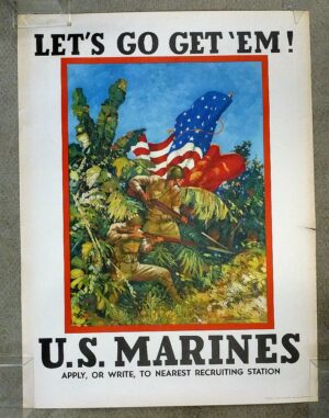 1942 U.S. Marine Corps Recruiting Poster: "Let's Go Get 'Em!"
