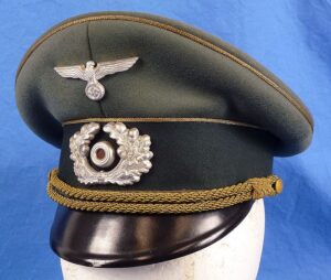 WWII Double Marked Erel German Army General's Visor Cap