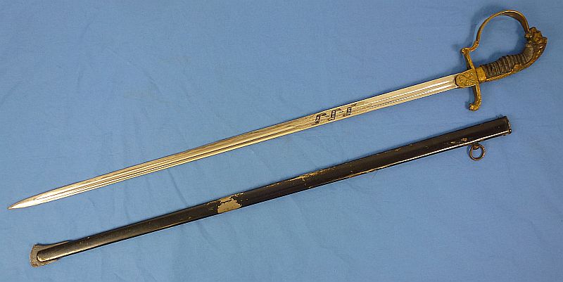 Imperial Bavarian Artillery Officer Lion Head Sword - Image 2